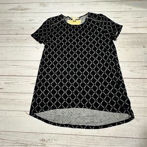 NWT Michael Kors size small top black white short sleeve